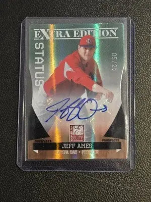 2011 Donruss Extra Edition Jeff Ames Prospects Emerald Signature Die Cut #/25 - Baseball Card Single