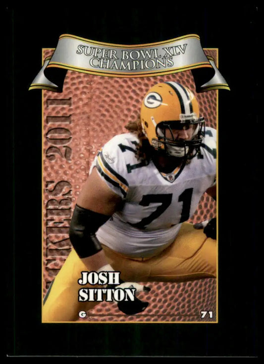 2011 Green Bay Packers Police Josh Sitton 7 Green Bay Packers NM - Football Card Single