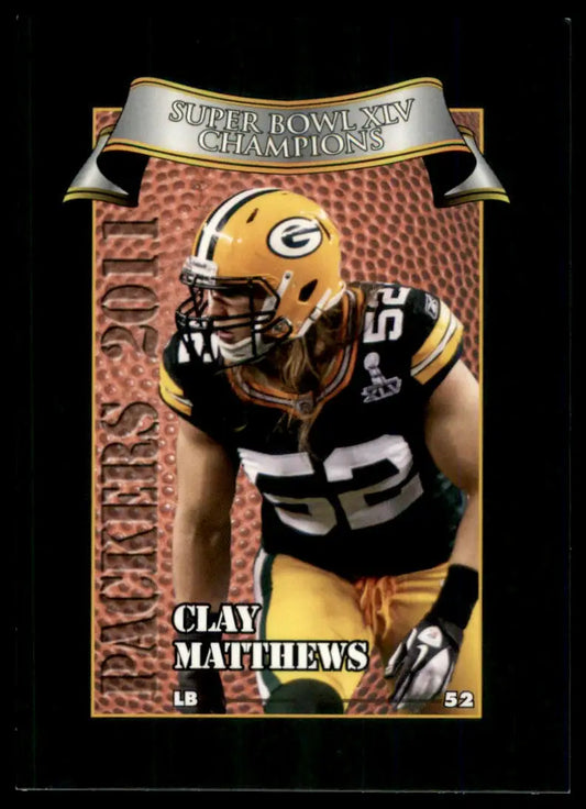 2011 Green Bay Packers Police Local Clay Matthews 14 Green Bay Packers LP - Football Card Single