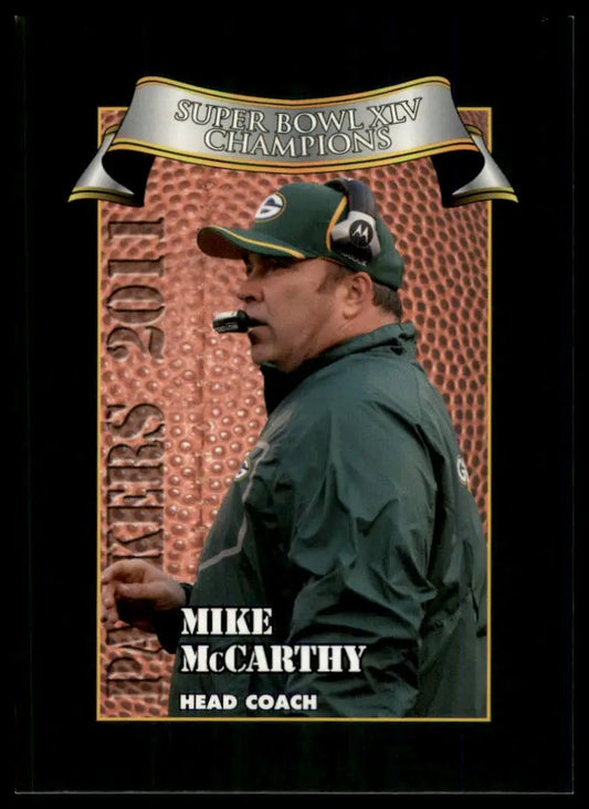 2011 Green Bay Packers Police Mike McCarthy 2 Green Bay Packers NM - Football Card Single