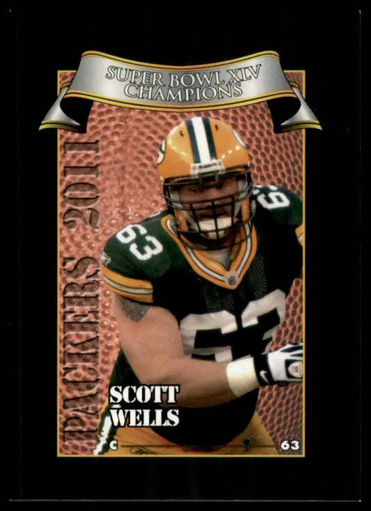 2011 Green Bay Packers Police Scott Wells 9 Green Bay Packers NM - Football Card Single