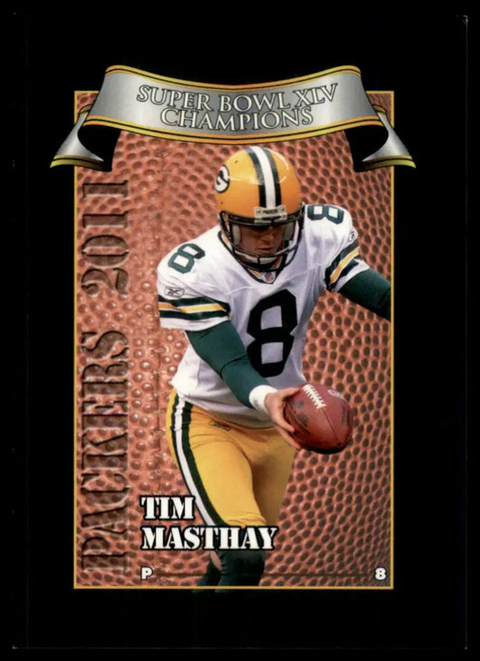 2011 Green Bay Packers Police Tim Masthay 18 Green Bay Packers NM - Football Card Single