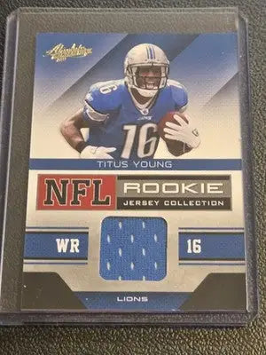 2011 Panini Absolute Memorabilia #33 Titus Young Rookie Jersey Collection - Football Card Single