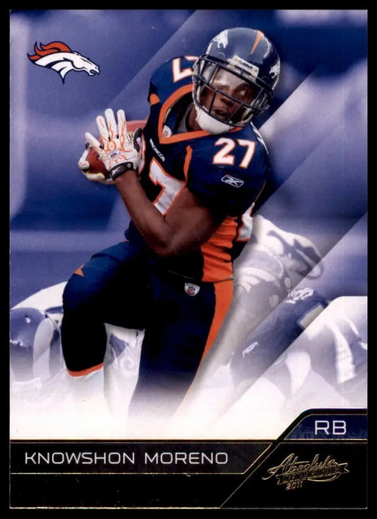 2011 Panini Absolute Memorabilia Knowshon Moreno #33 Denver Broncos Football NFL - Football Card Single