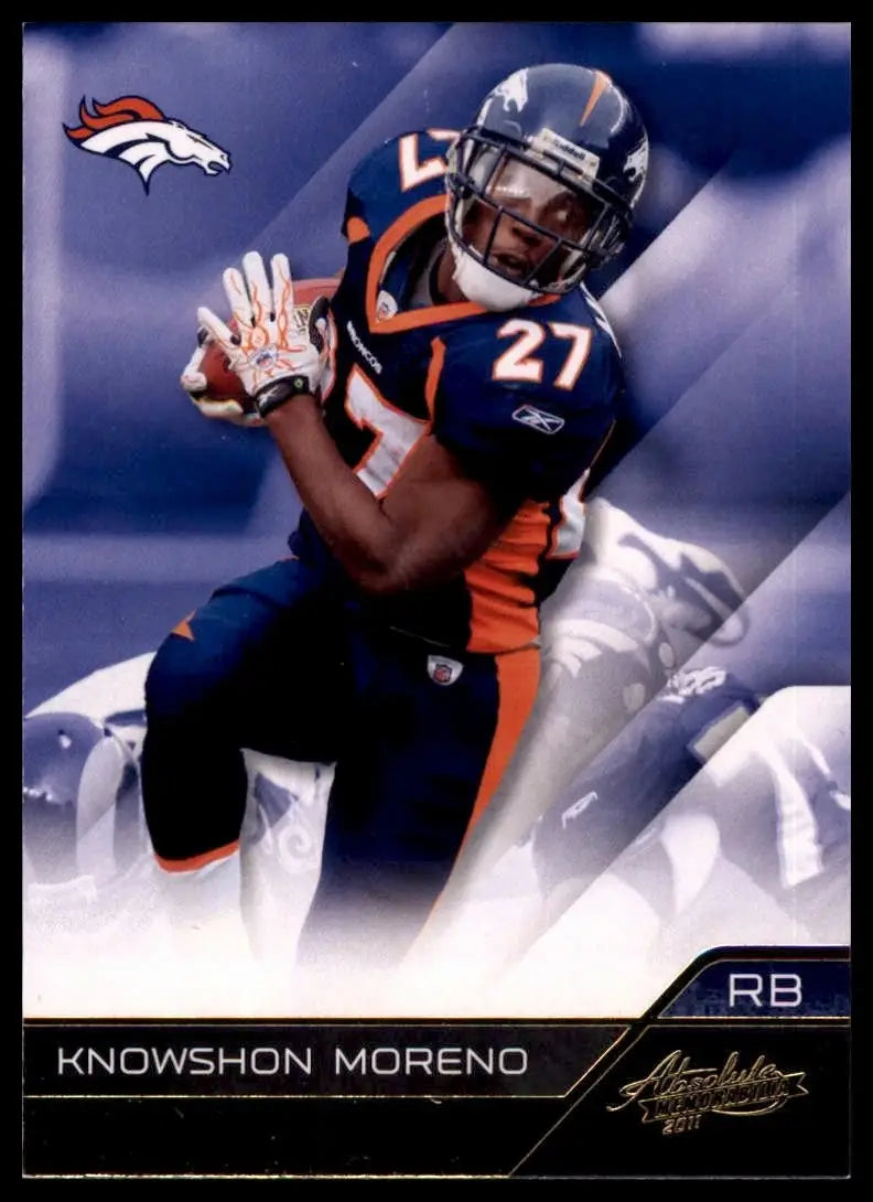 2011 Panini Absolute Memorabilia Knowshon Moreno #33 Denver Broncos Football NFL - Football Card Single