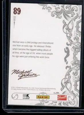 2011 Panini Michael Jackson King of Pop Michael Jackson #89 - Non-Sports Card Single