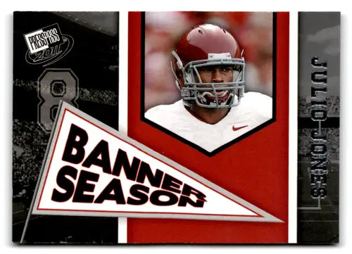 2011 Press Pass Julio Jones football trading card with original gloss and near mint condition