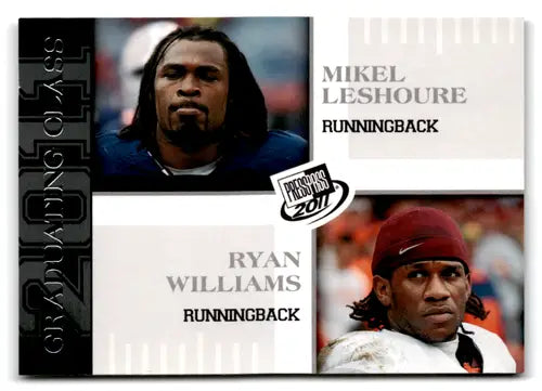 Original gloss press pass yearbook page featuring Mikel Leshoure and Ryan Williams