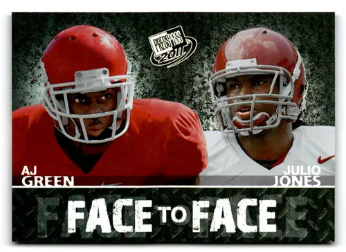 2011 Press Pass Face to Face football trading card of AJ Green and Julio Jones