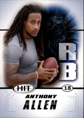 Original gloss of Anthony Allen football card from 2011 Sage Hit series