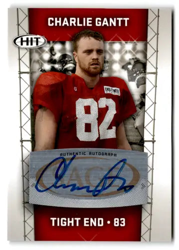 2011 Sage Hit Autographs Charlie Gantt football card A83 Sage Hit Autographs NM-MT
