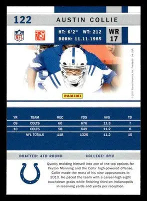2011 Score #122 Austin Collie - Football Card Single