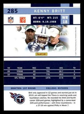 2011 Score #285 Kenny Britt - Football Card Single