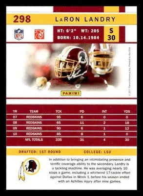 2011 Score #298 LaRon Landry - Football Card Single