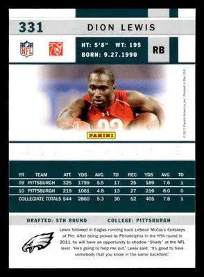 2011 Score #331 Dion Lewis - Football Card Single