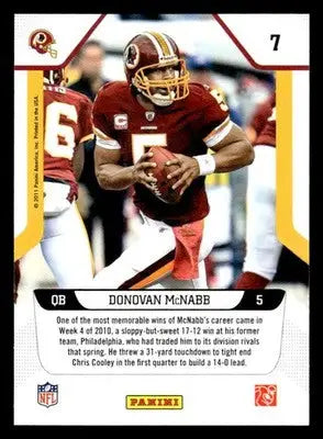 2011 Score #7 Donovan McNabb Millennium Men - Football Card Single