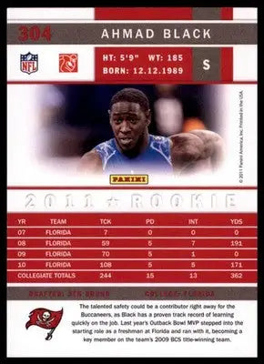 2011 Score Base Ahmad Black Tampa Bay Buccaneers 304 RC - Football Card Single