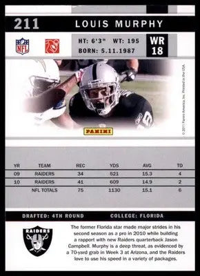 2011 Score Base Louis Murphy Oakland Raiders 211 - Football Card Single
