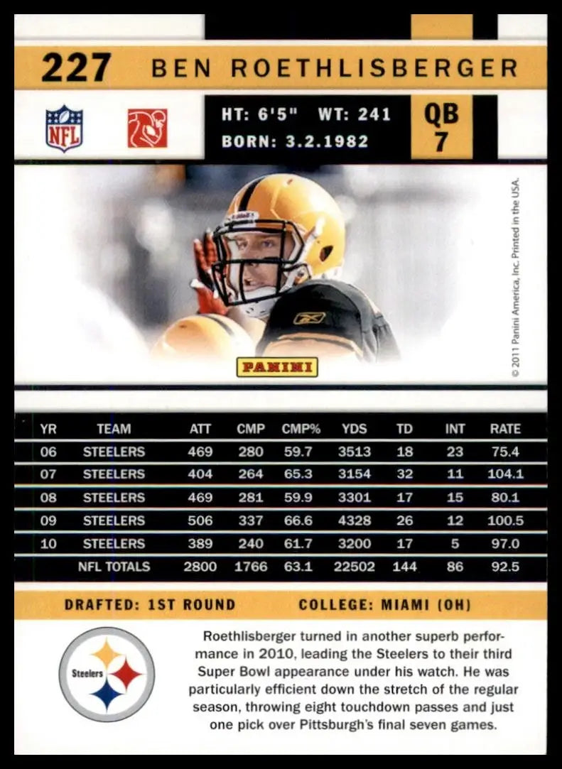 2011 Score - Ben Roethlisberger #227