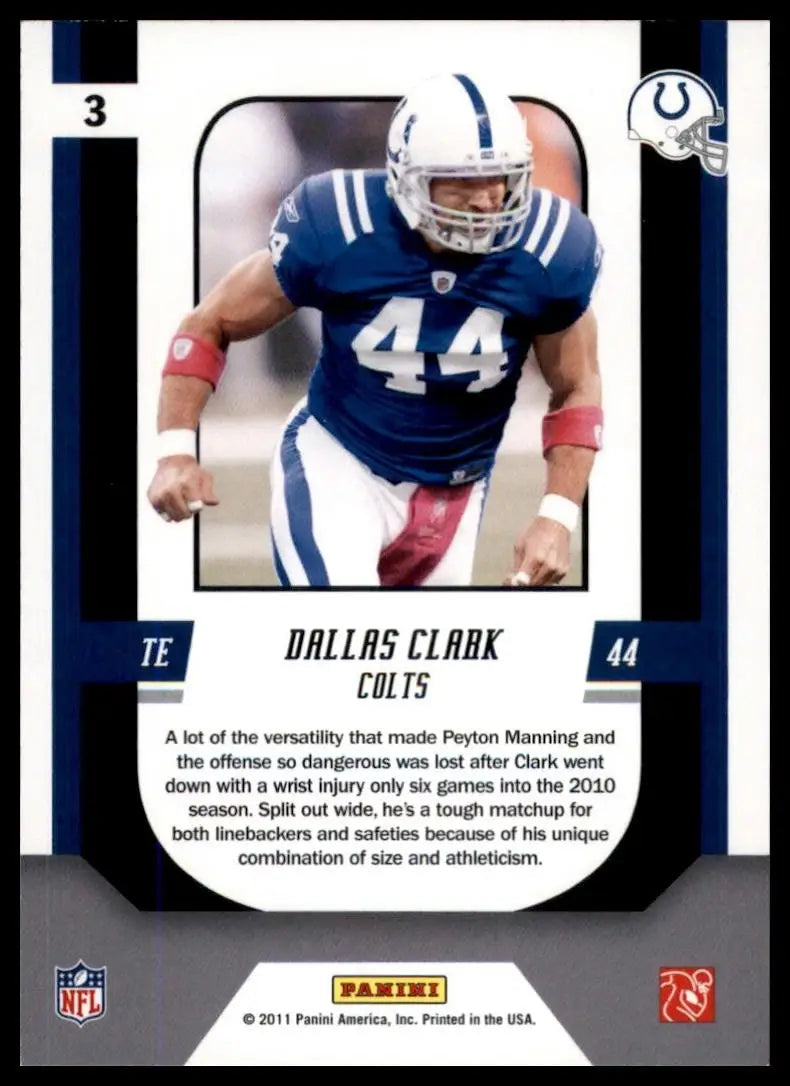 2011 Score - Complete Players Dallas Clark #3