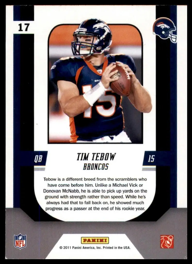 2011 Score - Complete Players Tim Tebow #17