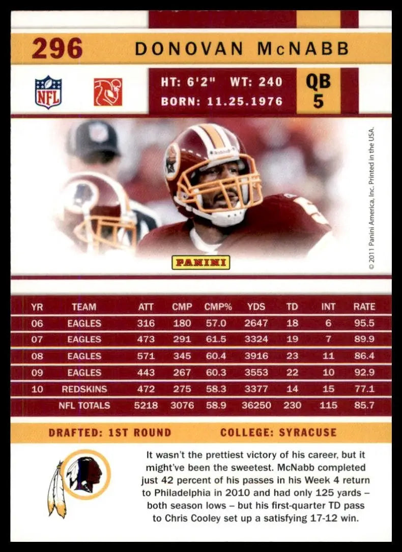 2011 Score - Donovan McNabb #296