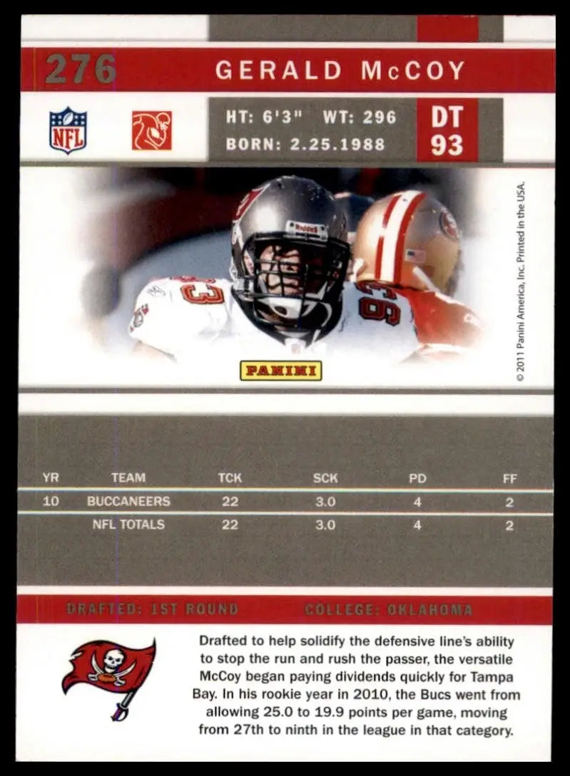 2011 Score - Gerald McCoy #276
