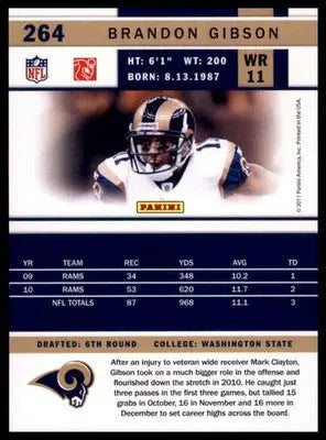 2011 Score - Glossy Brandon Gibson 264 Seattle Seahawks