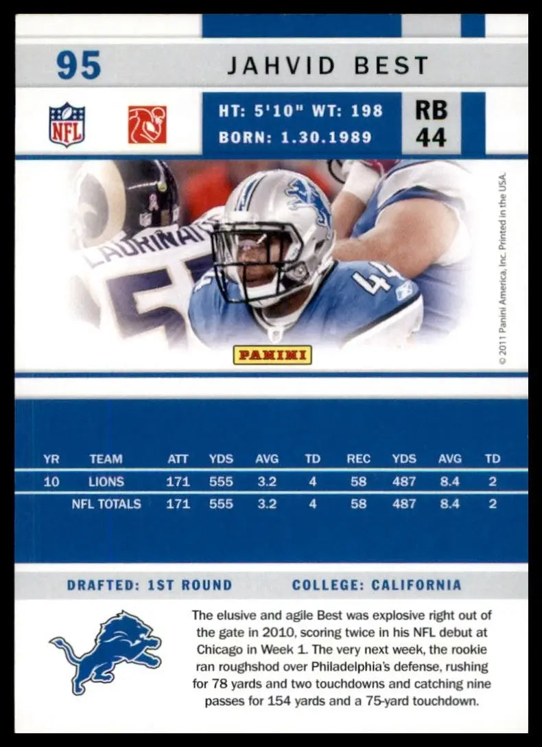 2011 Score - Jahvid Best #95 Glossy