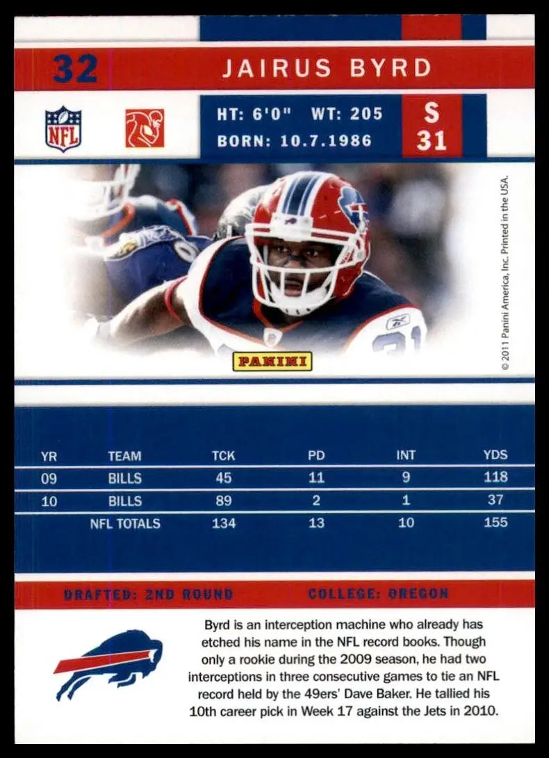 2011 Score - Jairus Byrd #32