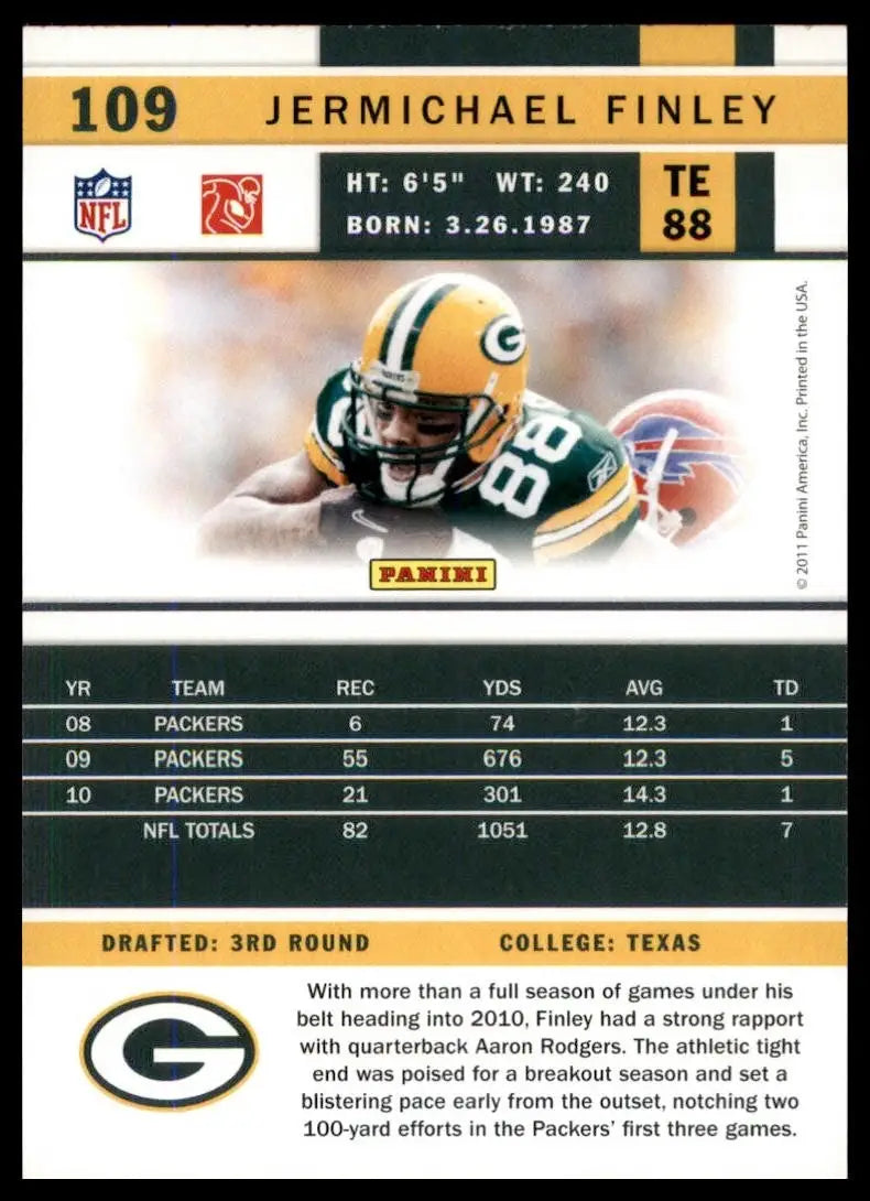 2011 Score - Jermichael Finley #109
