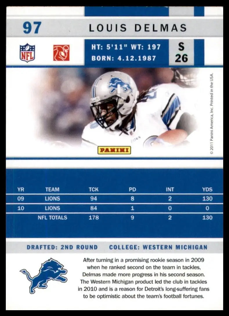 2011 Score - Louis Delmas #97 Glossy