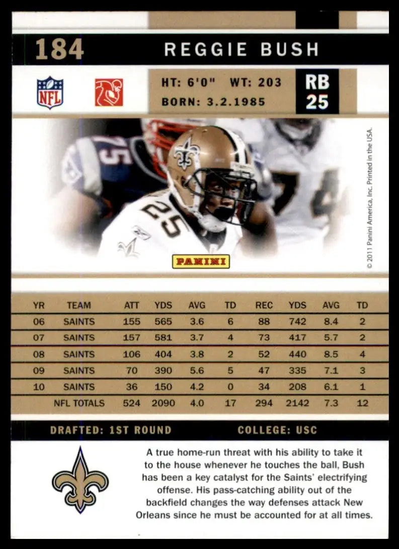 2011 Score - Reggie Bush #184