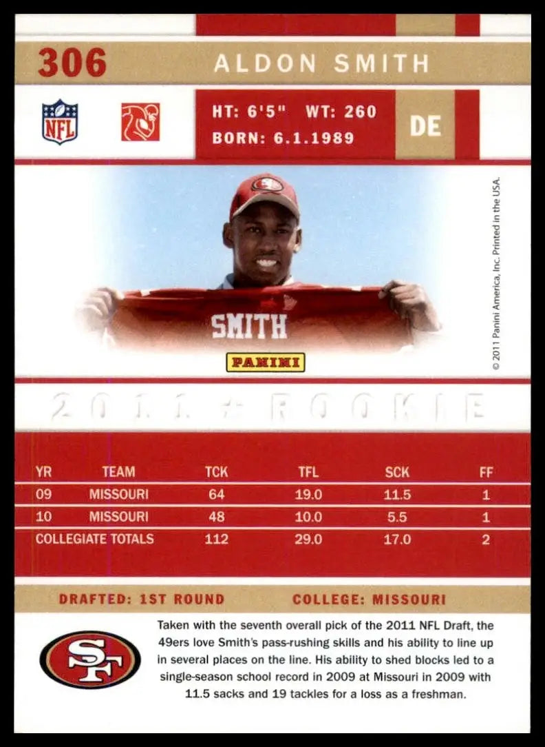 2011 Score - Rookie Aldon Smith #306 (RC)
