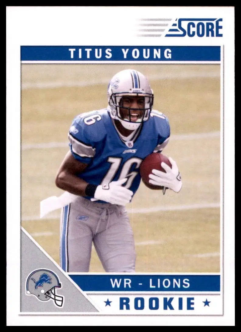 2011 Score - Rookie Titus Young #395 Ball in Right Hand (RC)