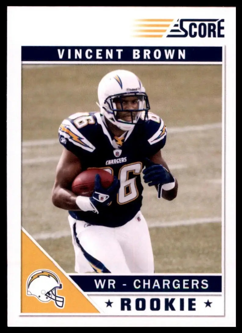 2011 Score - Rookie Vincent Brown #399 Ball in Right Hand