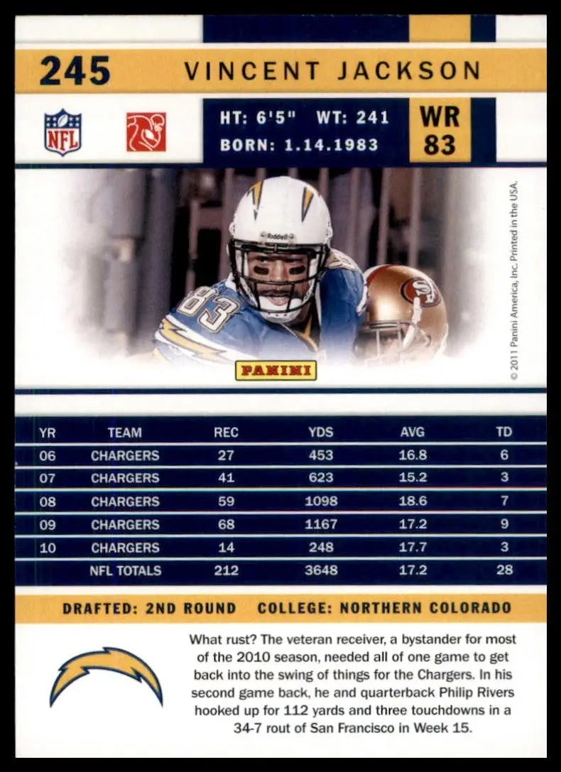 2011 Score - Vincent Jackson #245