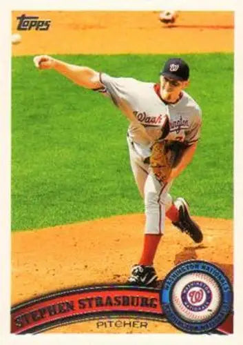 2011 Topps #10 Stephen Strasburg NMMT Nationals - Baseball Card Single