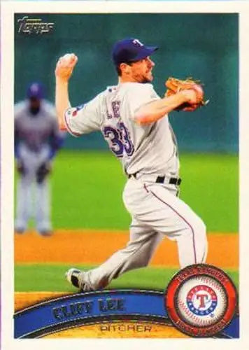 Original gloss baseball card of Cliff Lee NMMT from 2011 Topps #103 Rangers