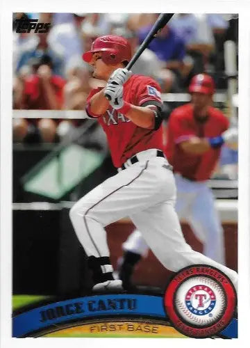 Jorge Cantu baseball card with original gloss from 2011 Topps #112 NM-MT Rangers