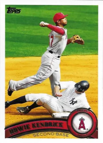 Howie Kendrick baseball card from 2011 Topps with original gloss near mint condition