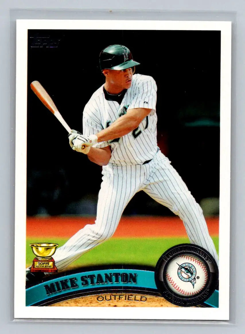 Mike Stanton 2011 Topps #135a baseball card featuring Florida Marlins player