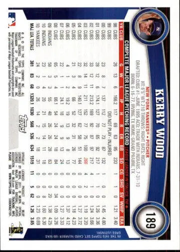 2011 Topps #189 Kerry Wood NM-MT Yankees ID:81427 - Baseball Card Single