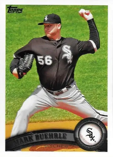 Original gloss 2011 Topps Mark Buehrle baseball card featuring White Sox player