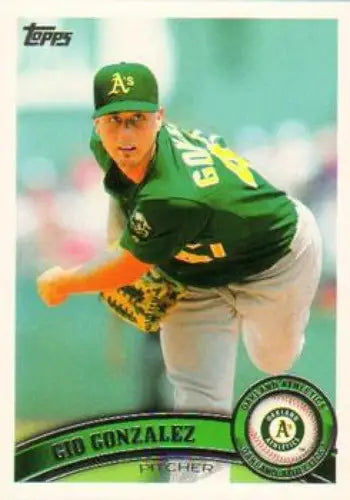 2011 Topps #30 Gio Gonzalez NM-MT Athletics - Baseball Card Single
