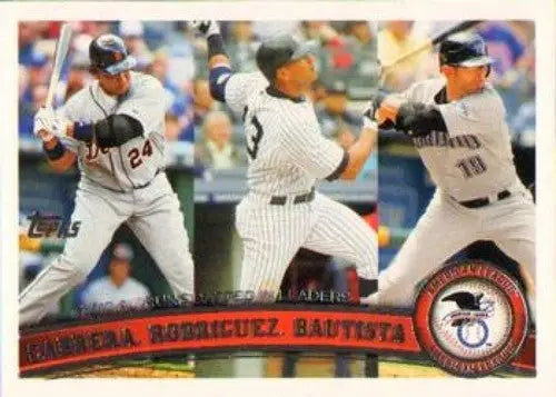 2011 Topps #306 Miguel Cabrera/Alex Rodriguez/Jose Bautista NMMT LL - Baseball Card Single