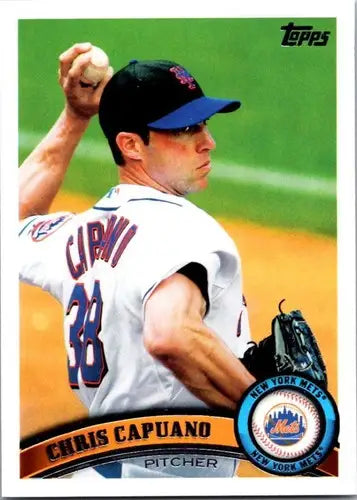 Original gloss baseball card of Chris Capuano NM-MT from 2011 Topps #404