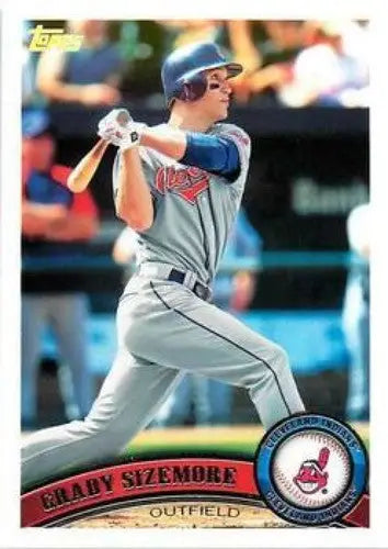 Original gloss 2011 Topps Grady Sizemore NMMT baseball card featuring Grady Sizemore