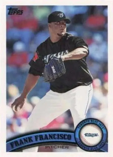 Original gloss baseball card featuring Frank Francisco NMMT Blue Jays from 2011 Topps