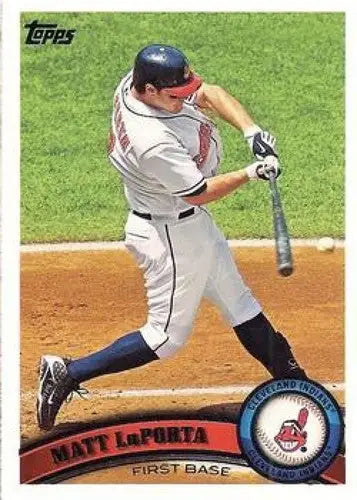 Original gloss 2011 Topps Matt LaPorta NMMT baseball card for Indians collection